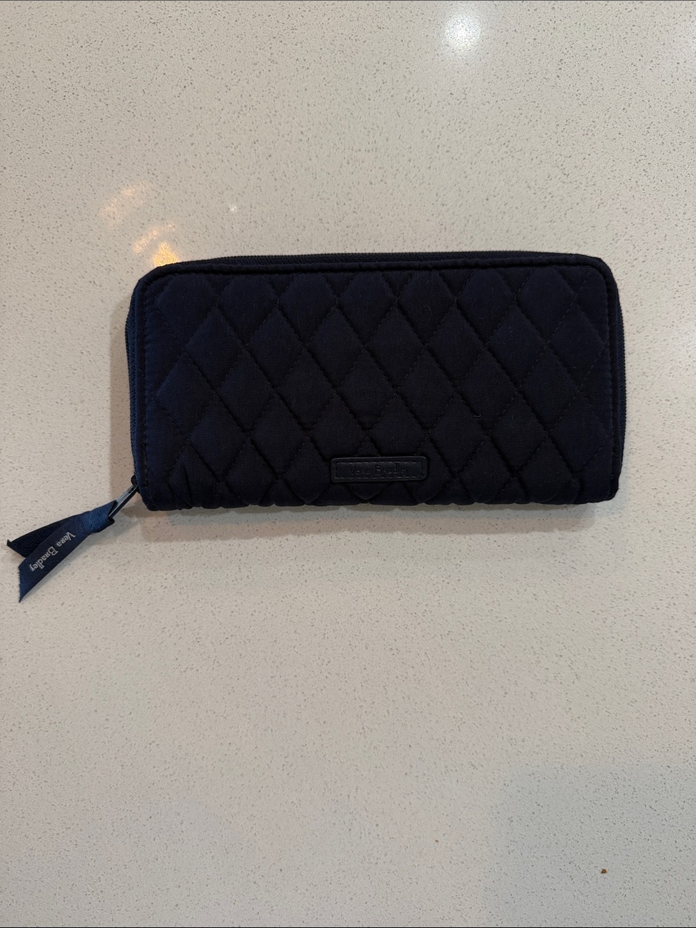 Vera Bradley Quilted Navy Zip Wallet